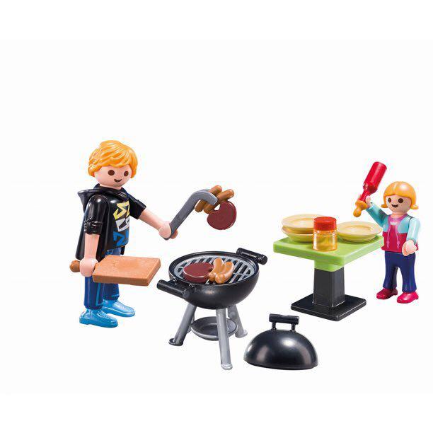 Playmobil 5649 Backyard BBQ Barbecue Mini Carry Case, Hobbies