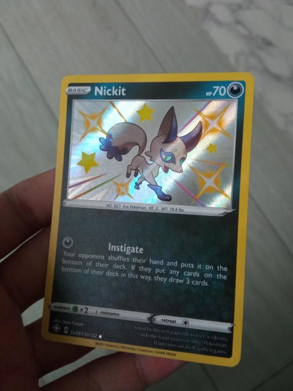picture Nickit Shiny Shining Fates pokemon shiny nickit shining fates