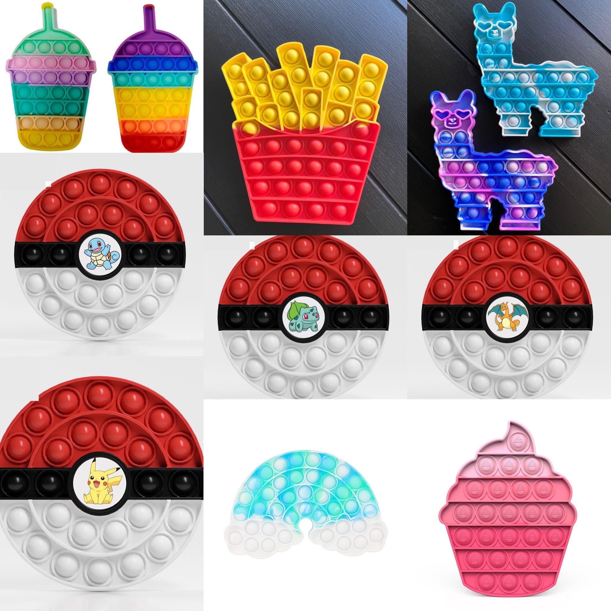 Pretty Unique Push Bubble Fidget Sensory Pop It Toy Cupcake Slurpee Bubble Tea Drink Alpaca French Fries Burger Cloud Pokemon Hobbies Toys Toys Games On Carousell