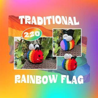 Rainbow Bee Plushie Pride Crochet