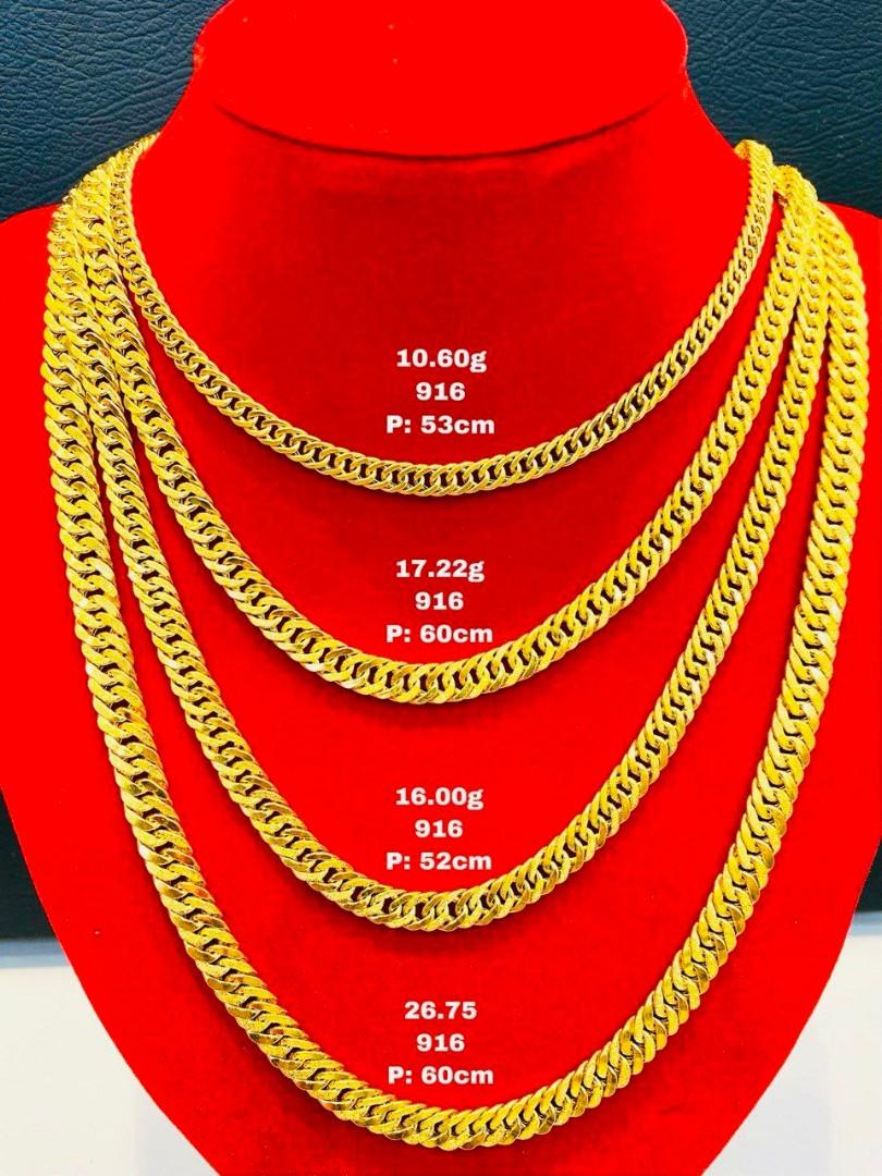 Rantai Leher Emas 916 Murah Harga Kilang Women S Fashion Jewellery On Carousell