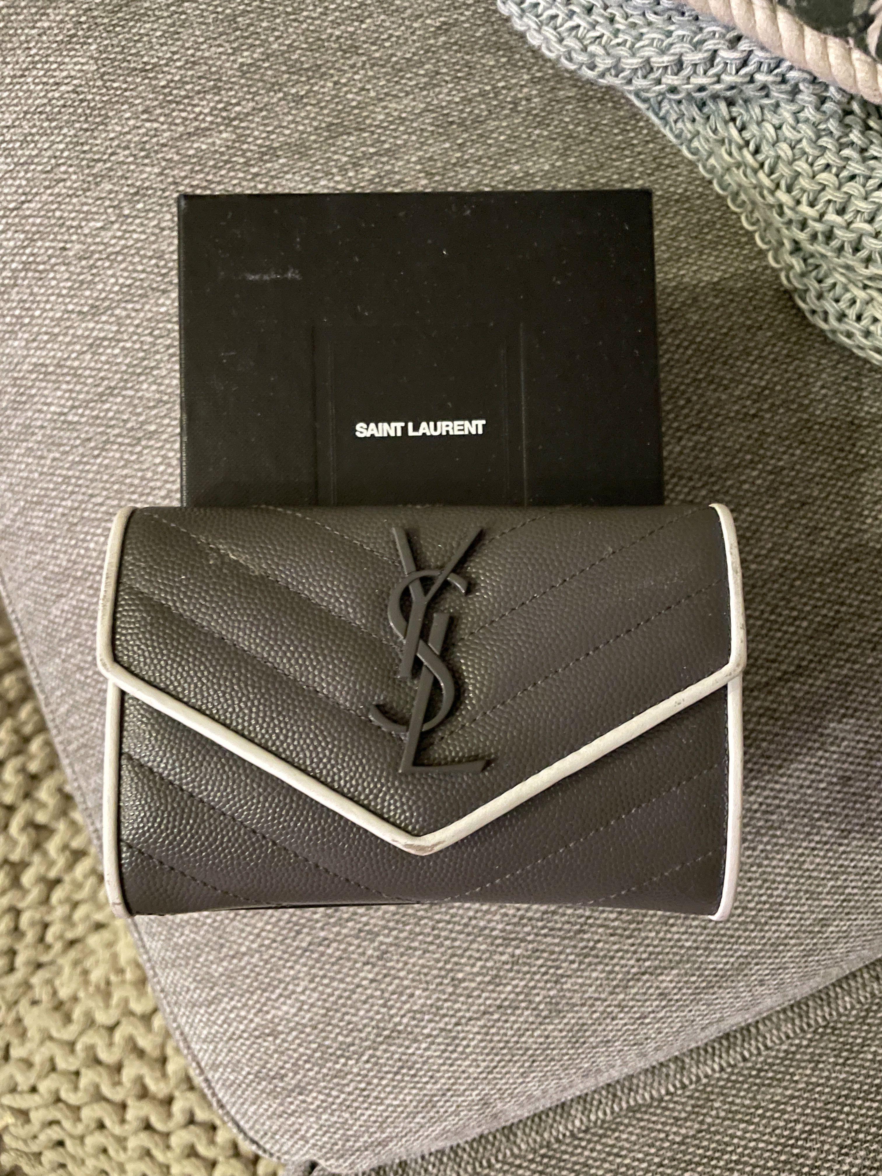 Grey ysl wallet clearance