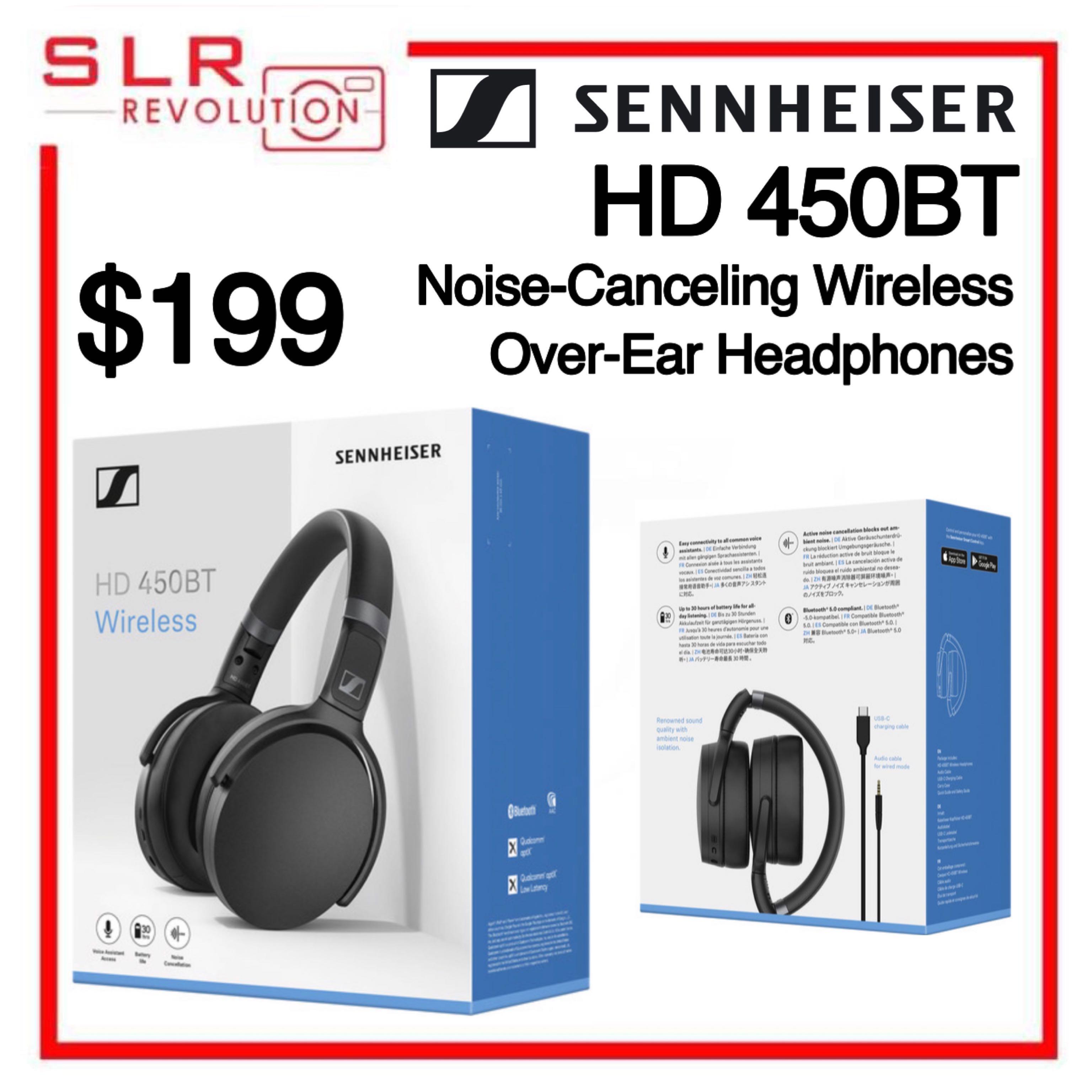 Sennheiser HD 450BT Noise Canceling Wireless Over Ear Headphones Black Audio Headphones Headsets on Carousell