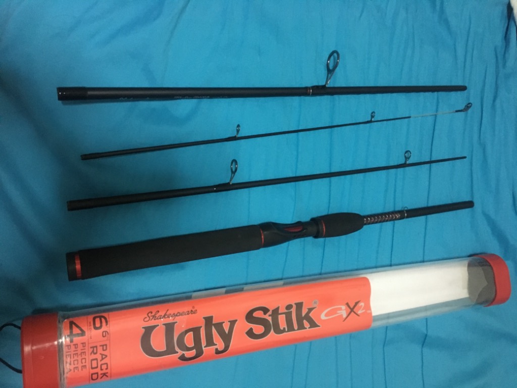 Shakespeare Ugly Stik GX2 4 pieces travel rod, Sports Equipment, Fishing on  Carousell