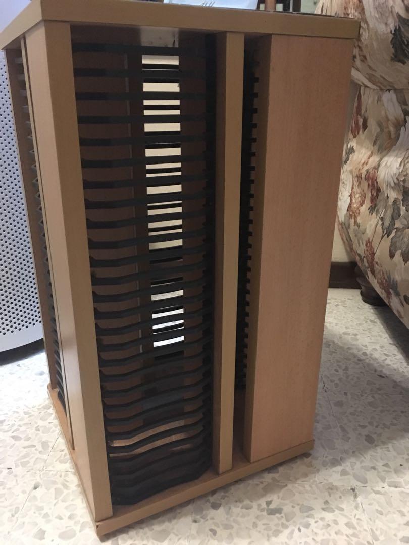 Side table (Category: Tables & Sets) located in Kuala Lumpur. Submitted by socksandwalks (Listing ID 1097251373, Image 1). Description: Condition 5/10 with scrapes around edges of wood. Can be spun around. Prefer pick up/drop off .