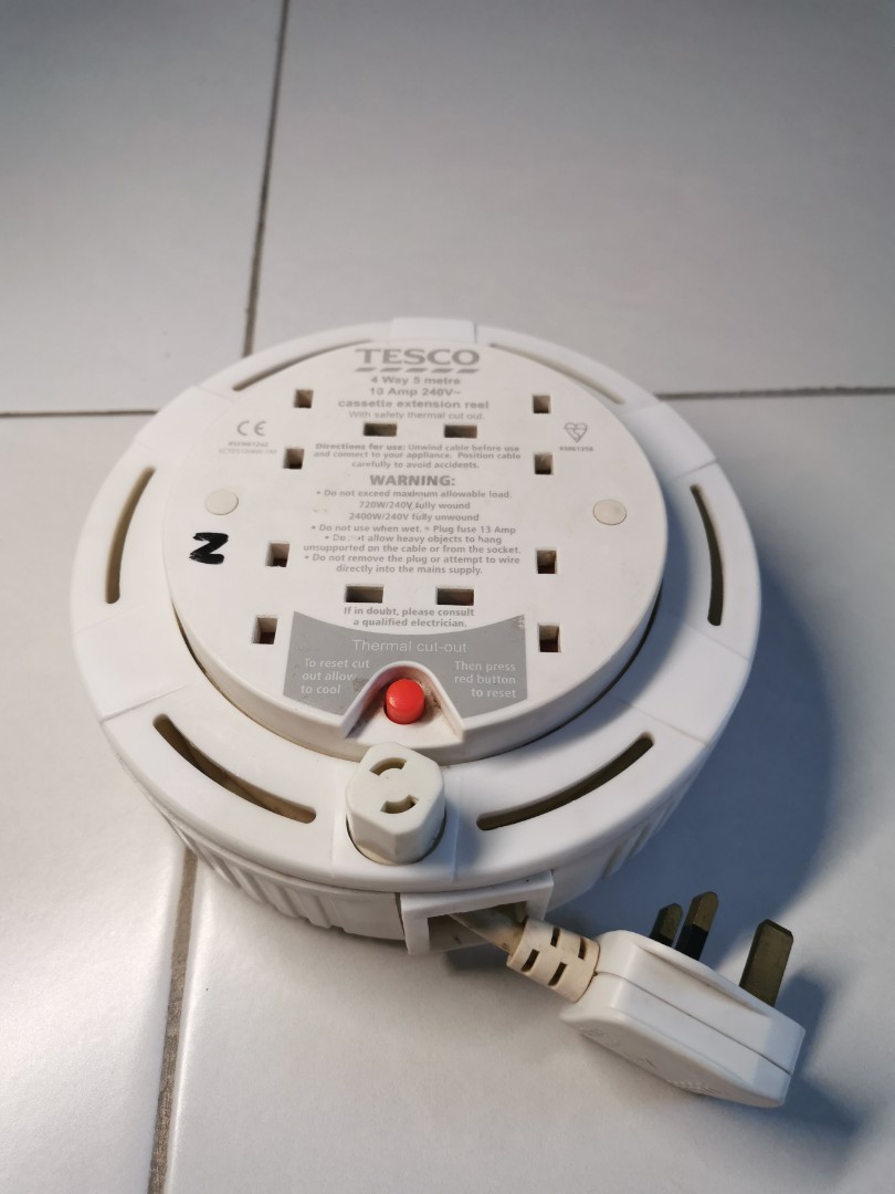 Tesco reel extension 4 plugs 5 meter SIRIM certified, Health