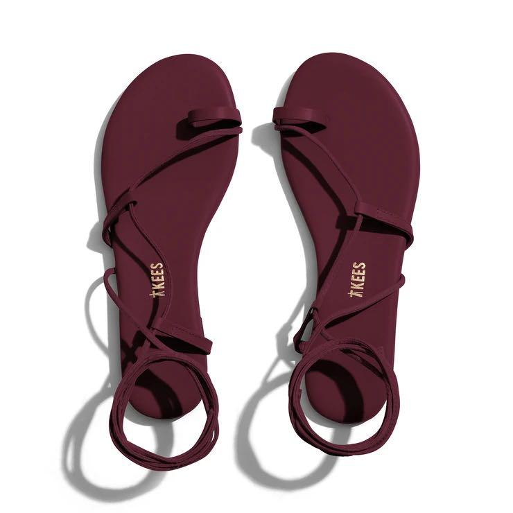 Tkees Jo Suede and Leather Sandal in Port Women s Fashion