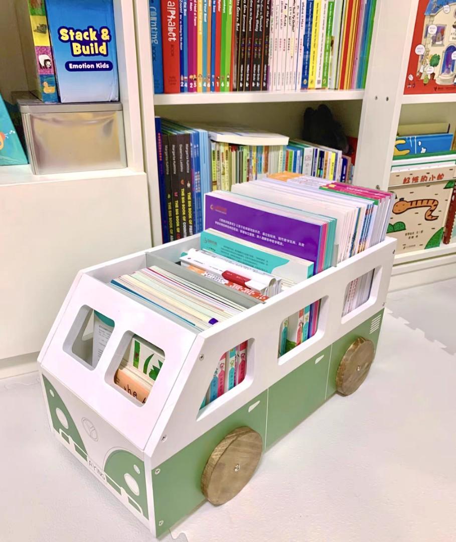 Toy storage Solid wood bookcase Kids book shelf Wooden bookcase Wooden