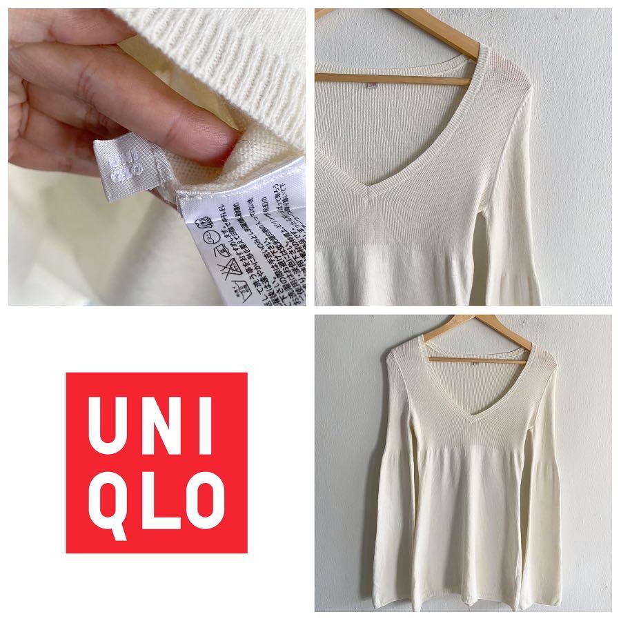 Uniqlo White Blouse Knit Women S Fashion Clothes Tops On Carousell Uniqlo White Blouse Knit Women S Fashion Clothes Tops On Carousell