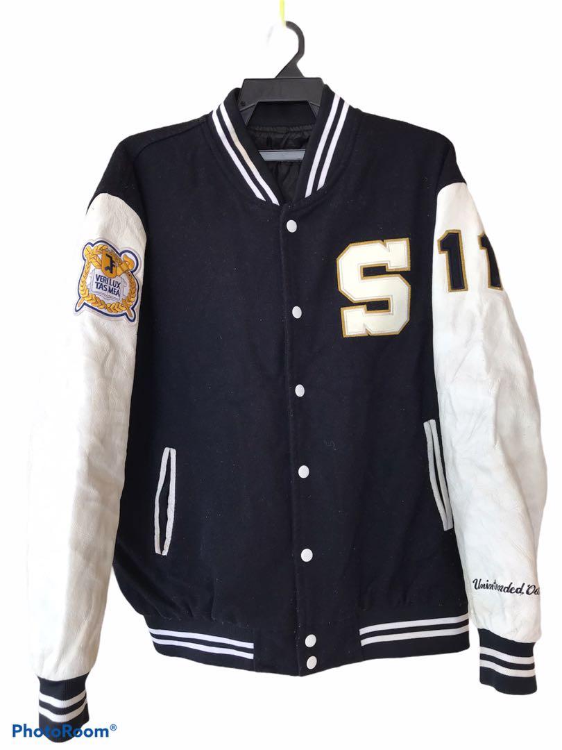 Varsity Jacket Leather Hand Seoul National University Kpop Style ...