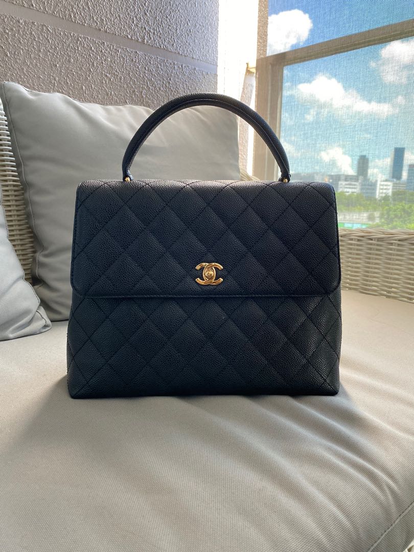 Chanel Vintage Kelly Lambskin Bag.