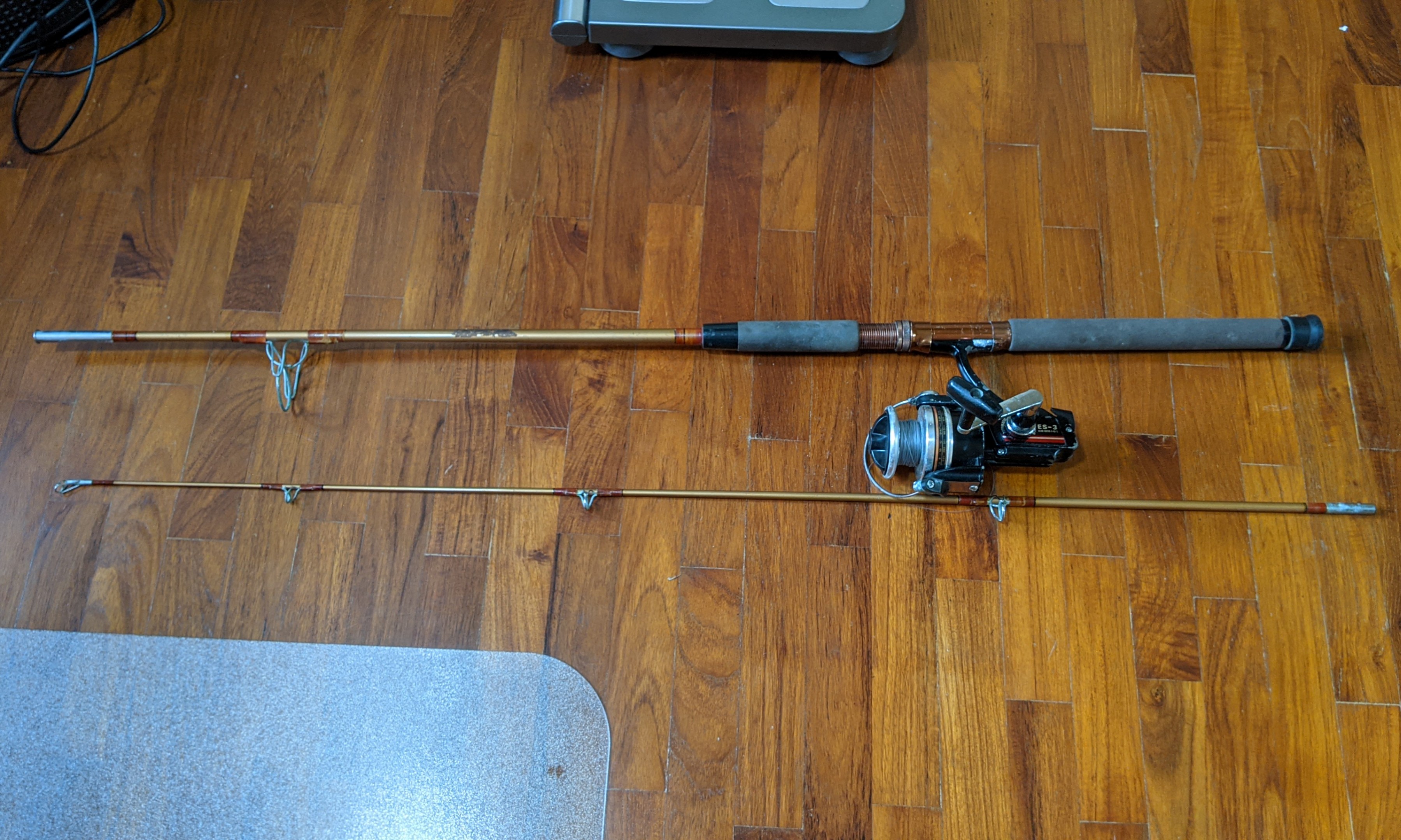 Vintage Fishing Rod (Shakespeare) + Reel (Olympic ES-3), Sports Equipment,  Fishing on Carousell