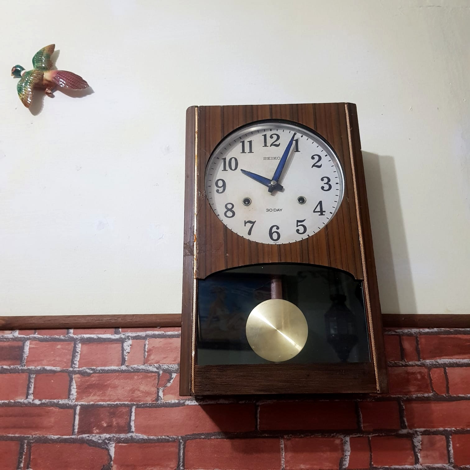 1950s Vintage SEIKO Japan 30-day Grandfather Wall Clock. Original Working  condition, the time mechanism is working well and the chime is not working.  WhatsApp 96337309., Hobbies & Toys, Memorabilia & Collectibles, Vintage