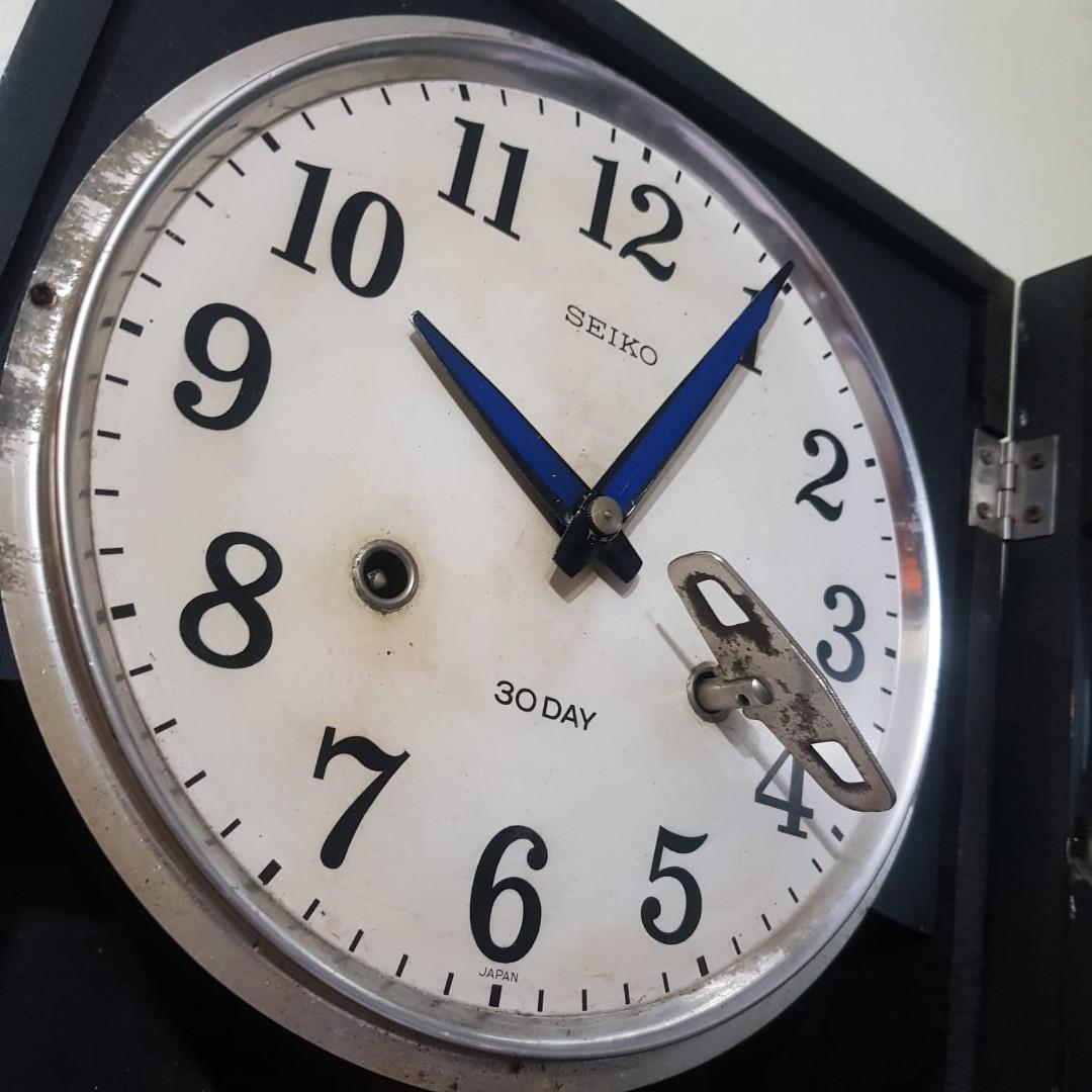 1950s Vintage SEIKO Japan 30day Grandfather Wall Clock. Original