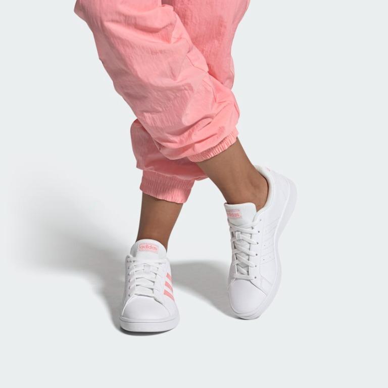 Adidas grand court glow pink best sale