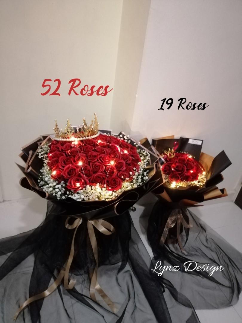 Red Rose Bouquet With Gold Crown😍✨ #fyp #florist #parati #trending #r, Rose Bouquet