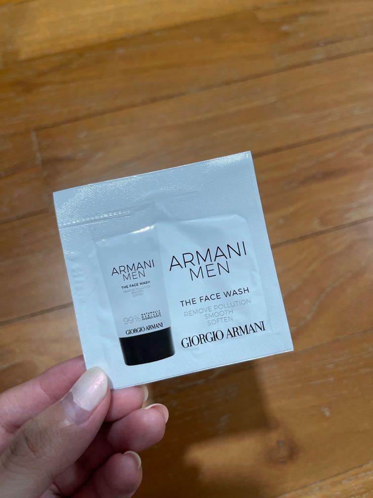 Armani Men face wash & toner sachets, Beauty & Personal Care, Face, Face  Care on Carousell
