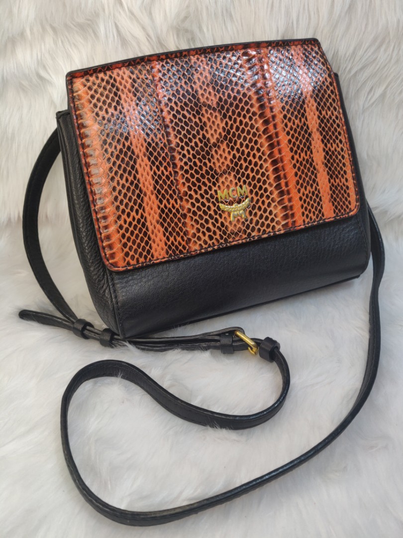 Snakeskin shop sling bag