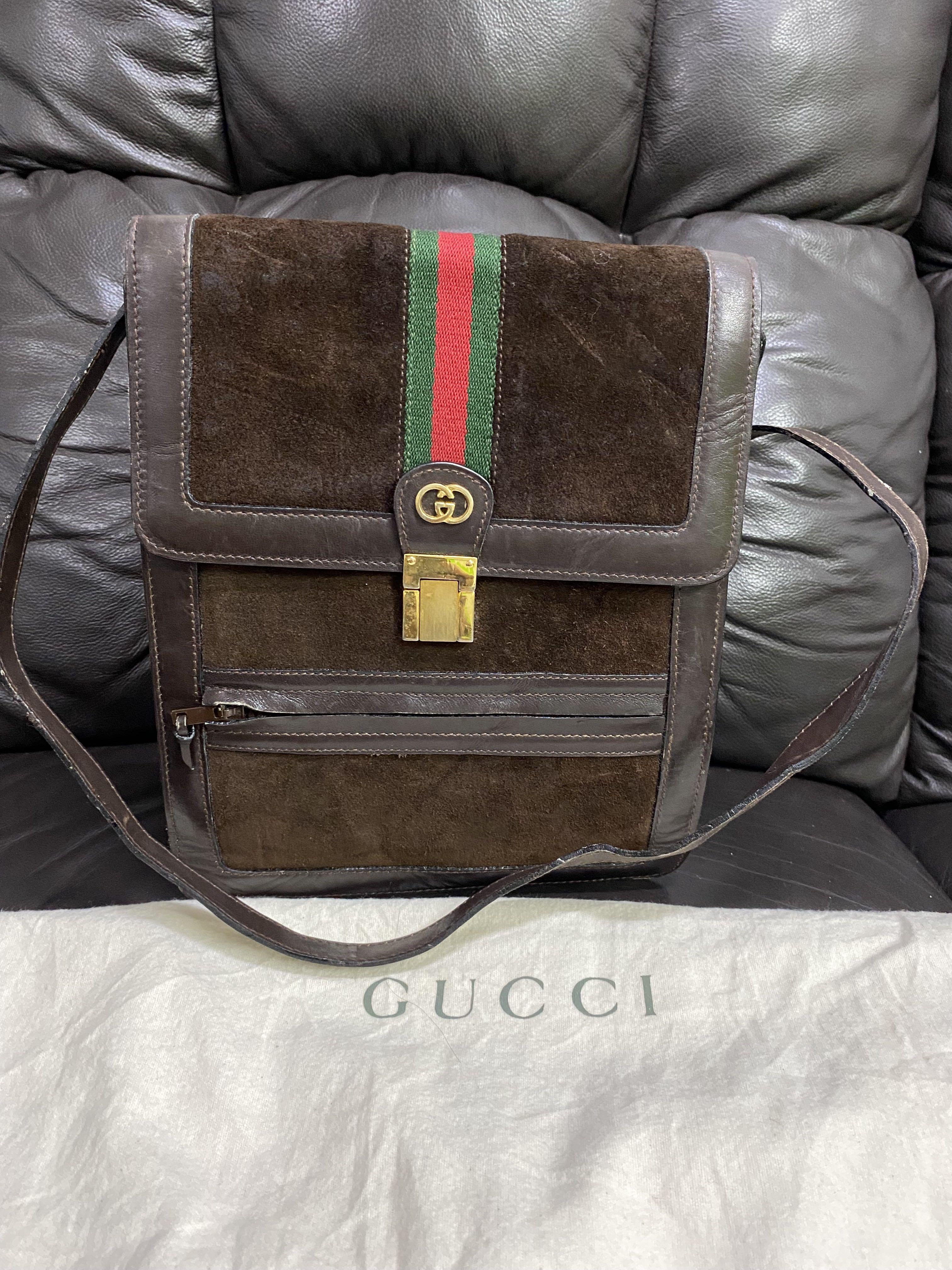 Vintage suede gucci bag hotsell