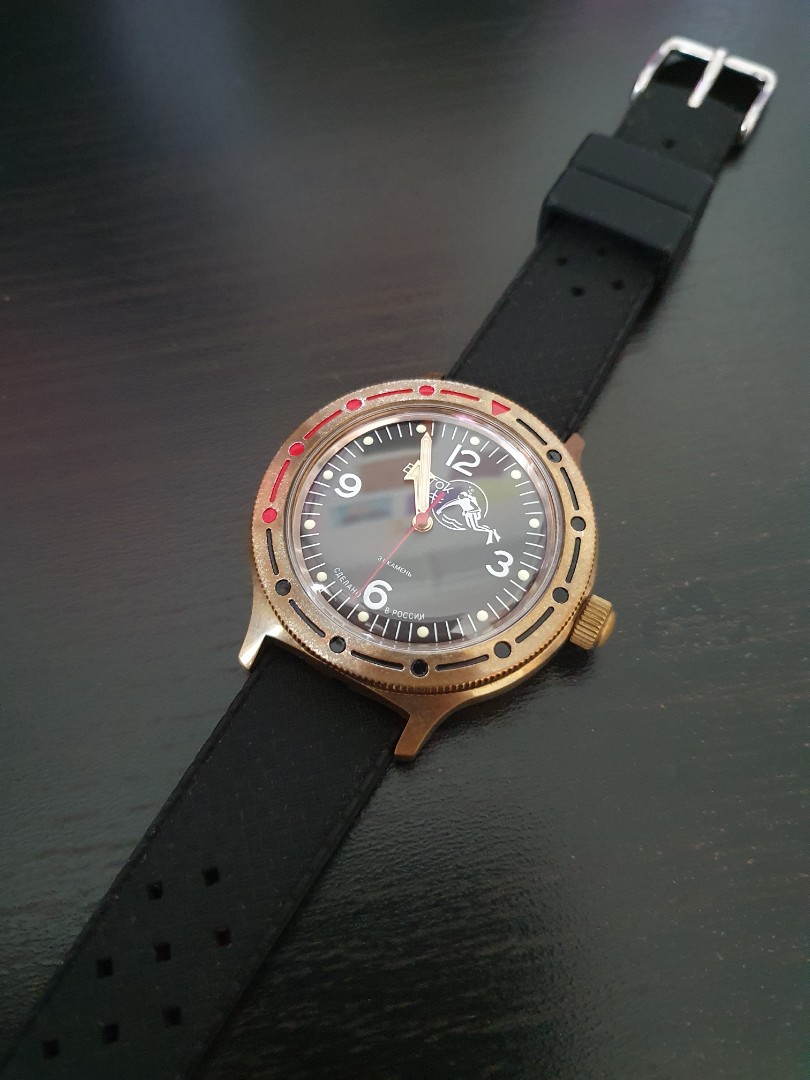 Vostok amphibia cheap brass bezel