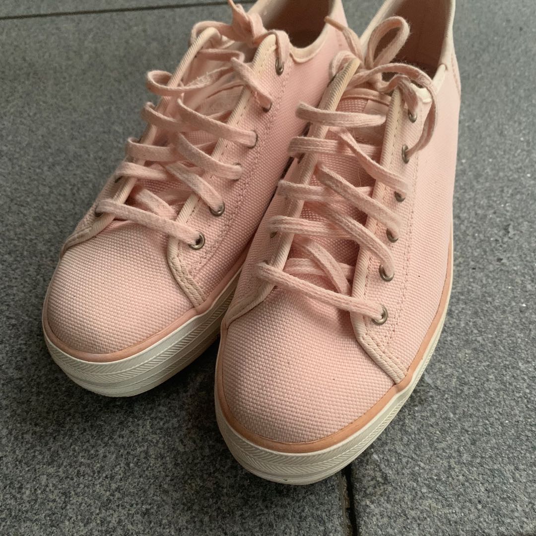 Baby Pink Keds Flatform Women s Fashion Footwear Sneakers on