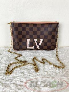 Louis Vuitton, Bags, Authentic Louis Vuitton Double Zip Pochette Damier  Azur