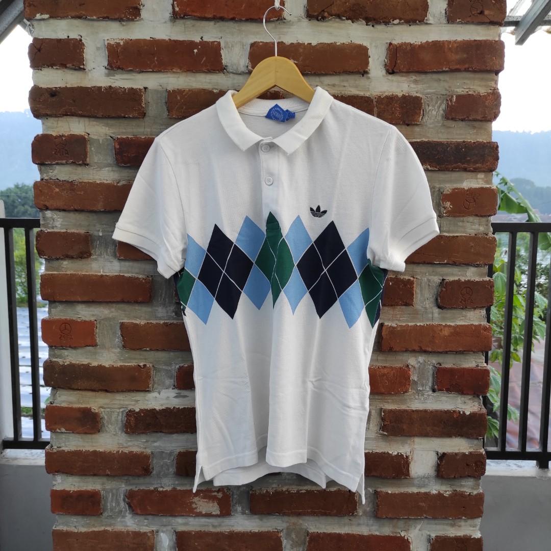 Baju kaos poloshirt adidas argyle