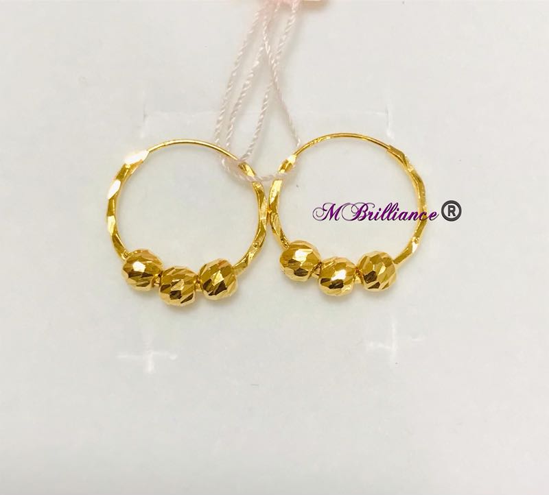 Bali earrings 916 gold Women s Fashion Jewelry Organisers