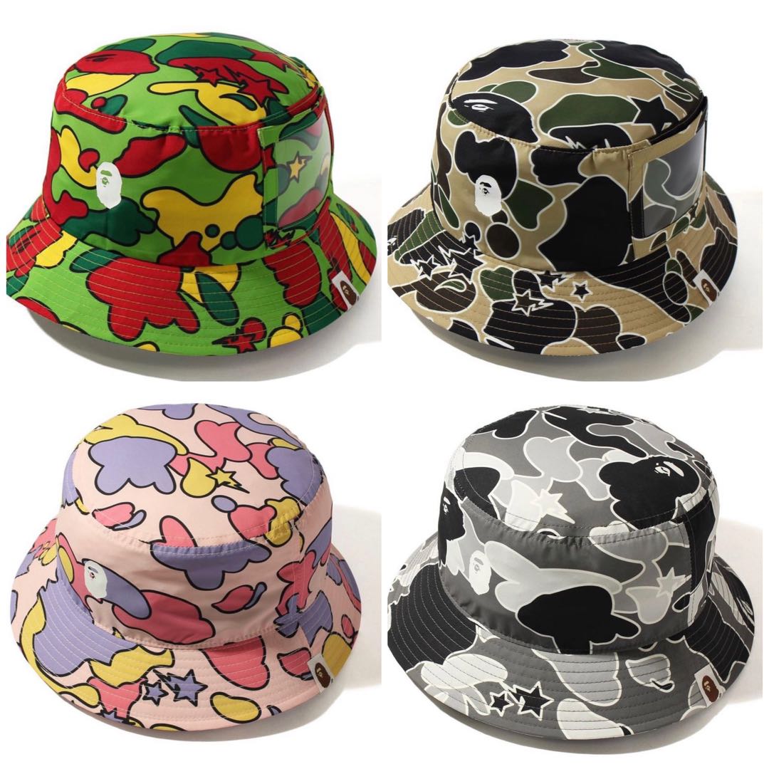 Bape sta camo bucket hat, Men's Fashion, Watches & Accessories, Caps
