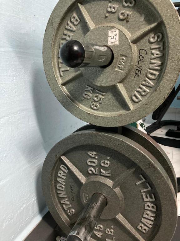 BODY SOLID OLYMPIC PLATE TREE BAR HOLDER WT46 2 15 KG 2 20 KG Olympic metal plates Sports Equipment Other Sports Equipment and Supplies on Carousell