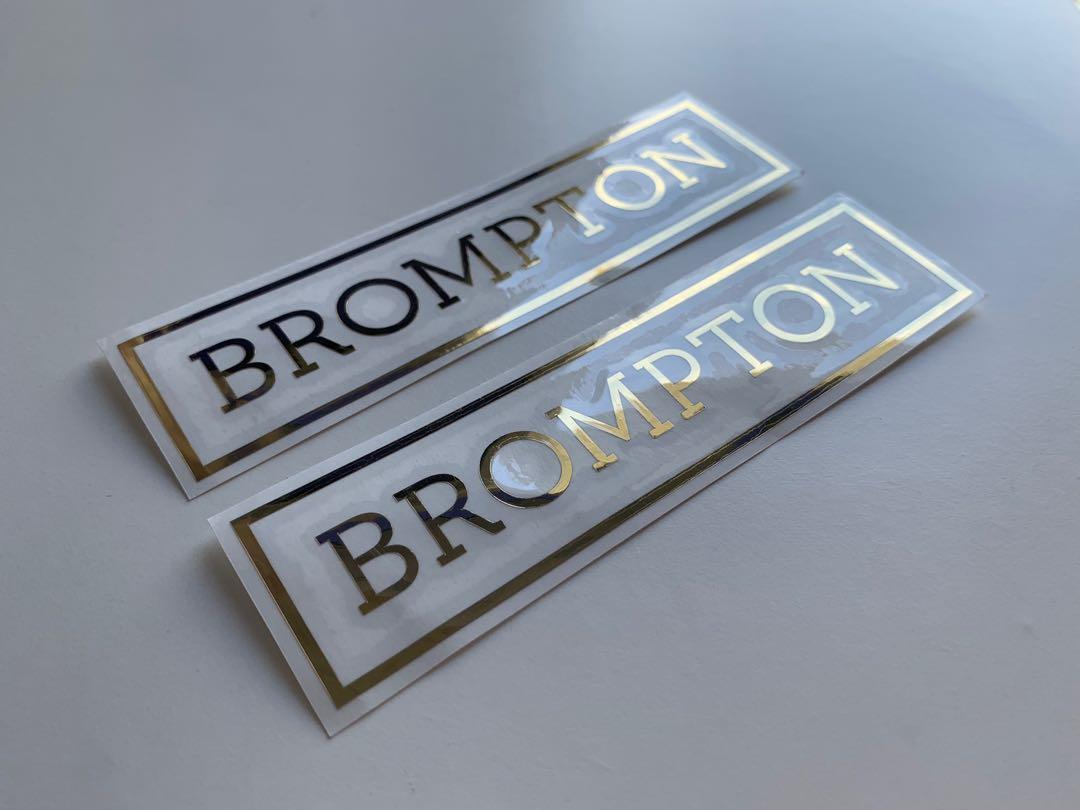 Brompton gold chrome reflective logo stickers (New restock