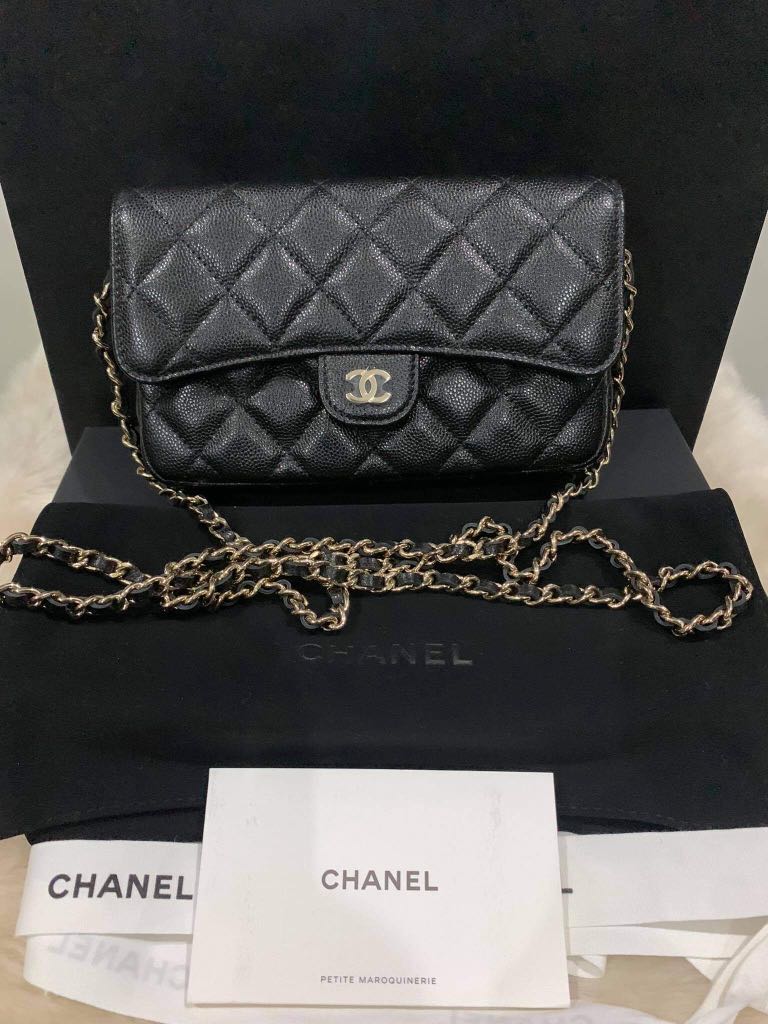 Chanel Classic flap phone holder, Luxury, Bags & Wallets on Carousell