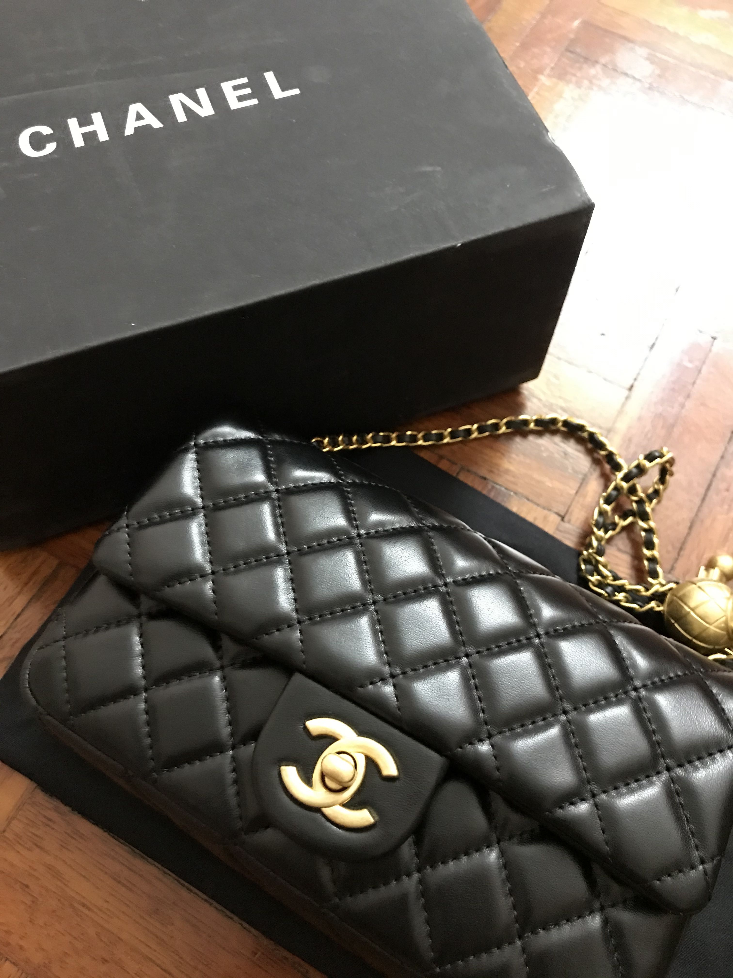 Chanel gold best sale ball flap bag