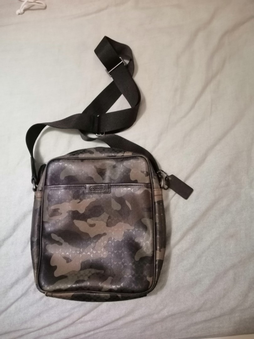 Coach camo messenger bag, Men's Fashion, Bags, Sling Bags on Carousell