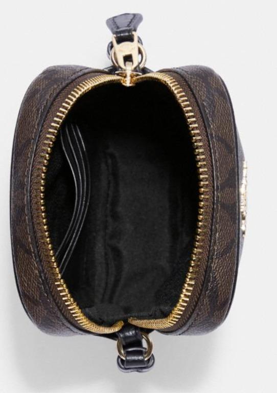 Coach North/South Zip Crossbody in Signature Canvas Bag, Women's