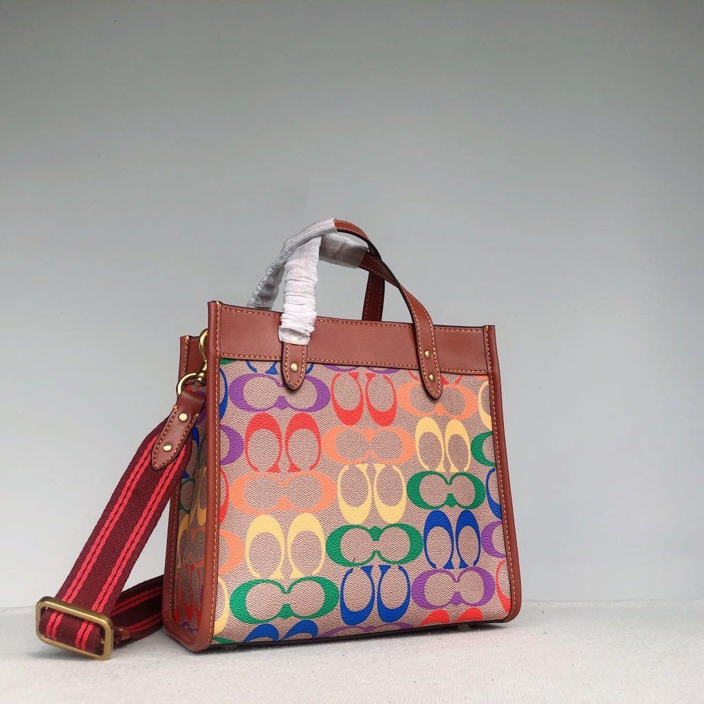 Coach Rainbow Field Tote Bag, Women's Fashion, Bags Wallets