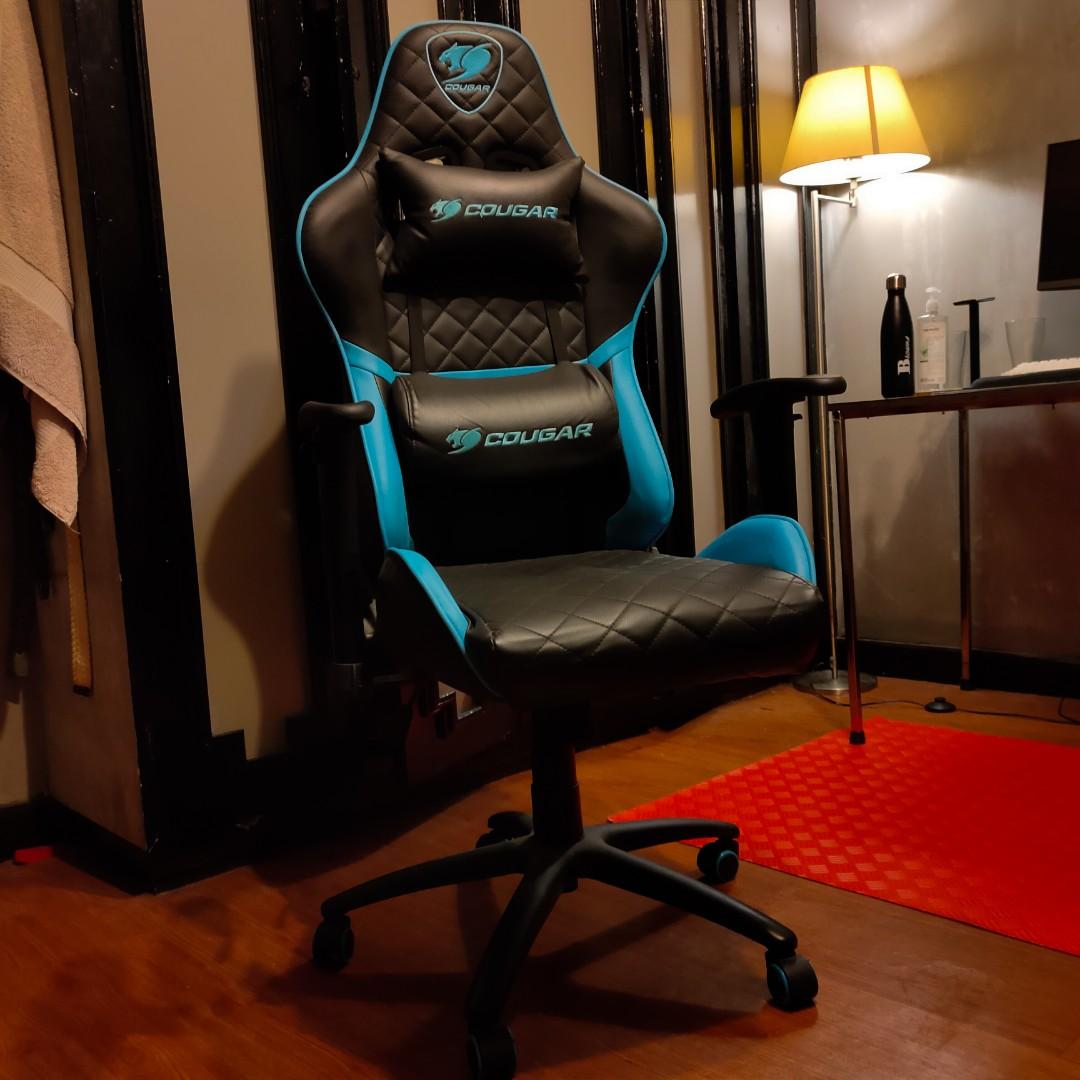 Cougar Armor One Sky Blue Gaming Chair Furniture Home Living
