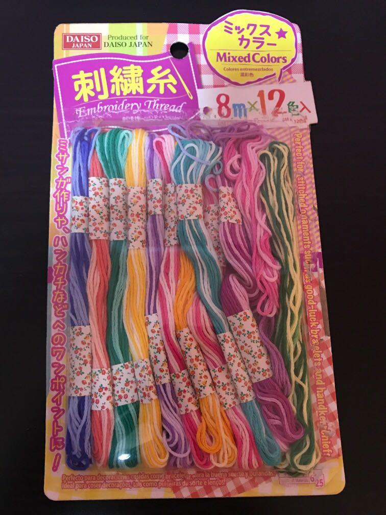 DAISO embroidery thread, Hobbies & Toys, Stationery & Craft, Craft