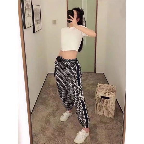 Dior jogger pants zip Women s Fashion Bottoms Other Bottoms on