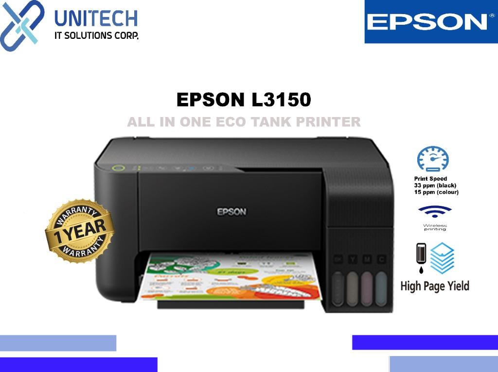 EPSON L3150 ALLINONE PRINTER, Computers & Tech, Printers, Scanners