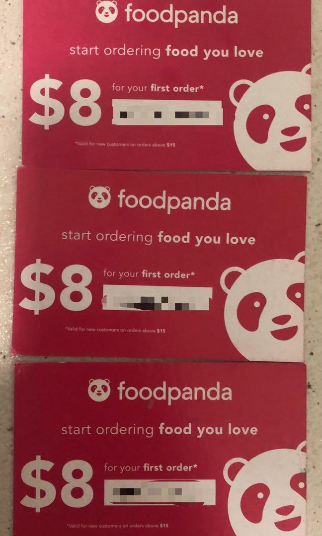 Foodpanda New User Voucher 8 x3 Tickets Vouchers Vouchers