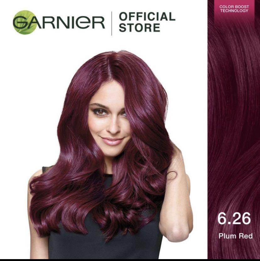 Garnier Color Naturals Ultra Color Kit Hair Colour in Plum Red  #ILuvPosLaju, Beauty & Personal Care, Hair on Carousell