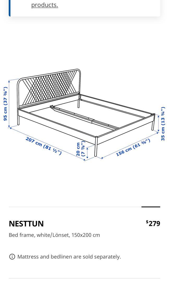 Ikea Nesttun Bed Frame, Furniture & Home Living, Furniture, Bed Frames