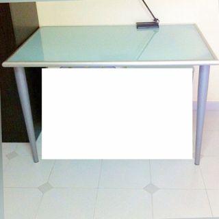 ikea glasholm oddvald vika glass table with metal frame furniture home living furniture tables sets on carousell