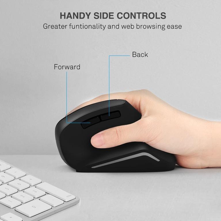Jelly Comb Ergonomic Vertical Mouse, MV007 2.4G Optical Wireless Mouse Mice with Nano USB