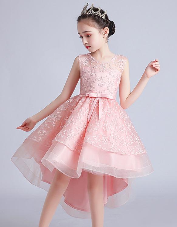 Girls long new arrivals party dress