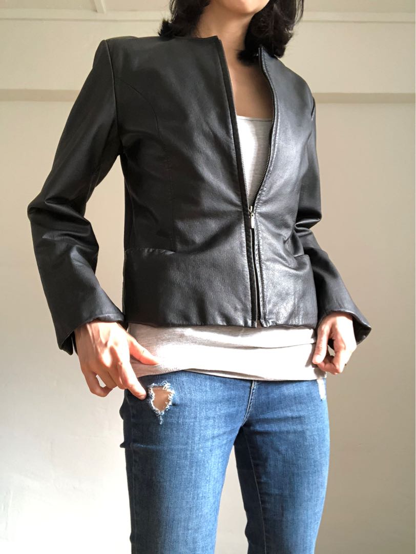 Loft leather jacket new arrivals