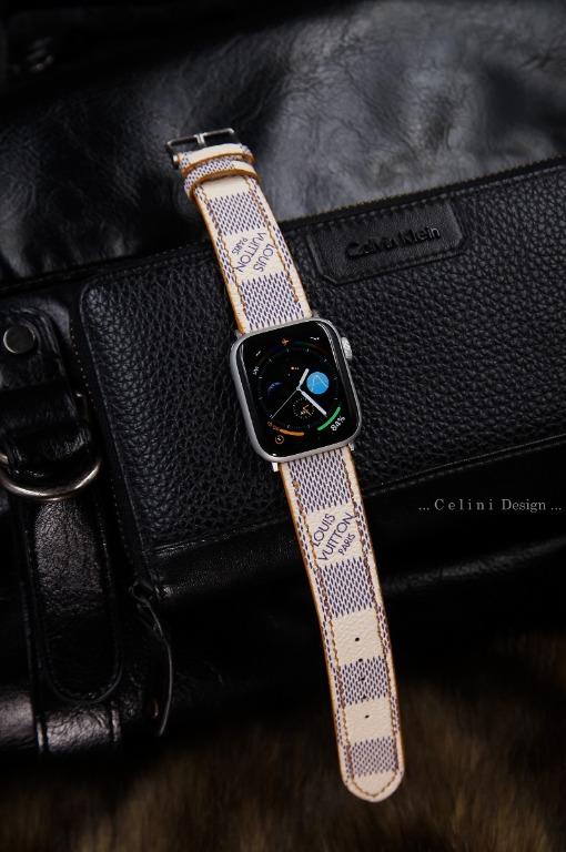 Apple Watch Band Repurposed Classic LV Monogram, Black / 40mm/41mm / Rose Gold