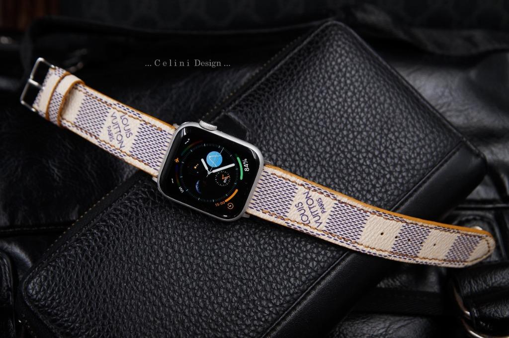 Apple Watch Band Repurposed Classic LV Monogram, Black / 40mm/41mm / Rose Gold