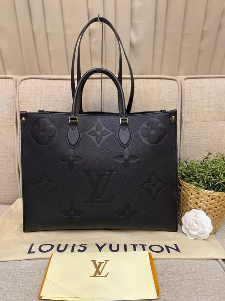 LOUIS VUITTON BLACK MONOGRAM EMPREINTE LEATHER ON THE GO PM, Luxury, Bags &  Wallets on Carousell